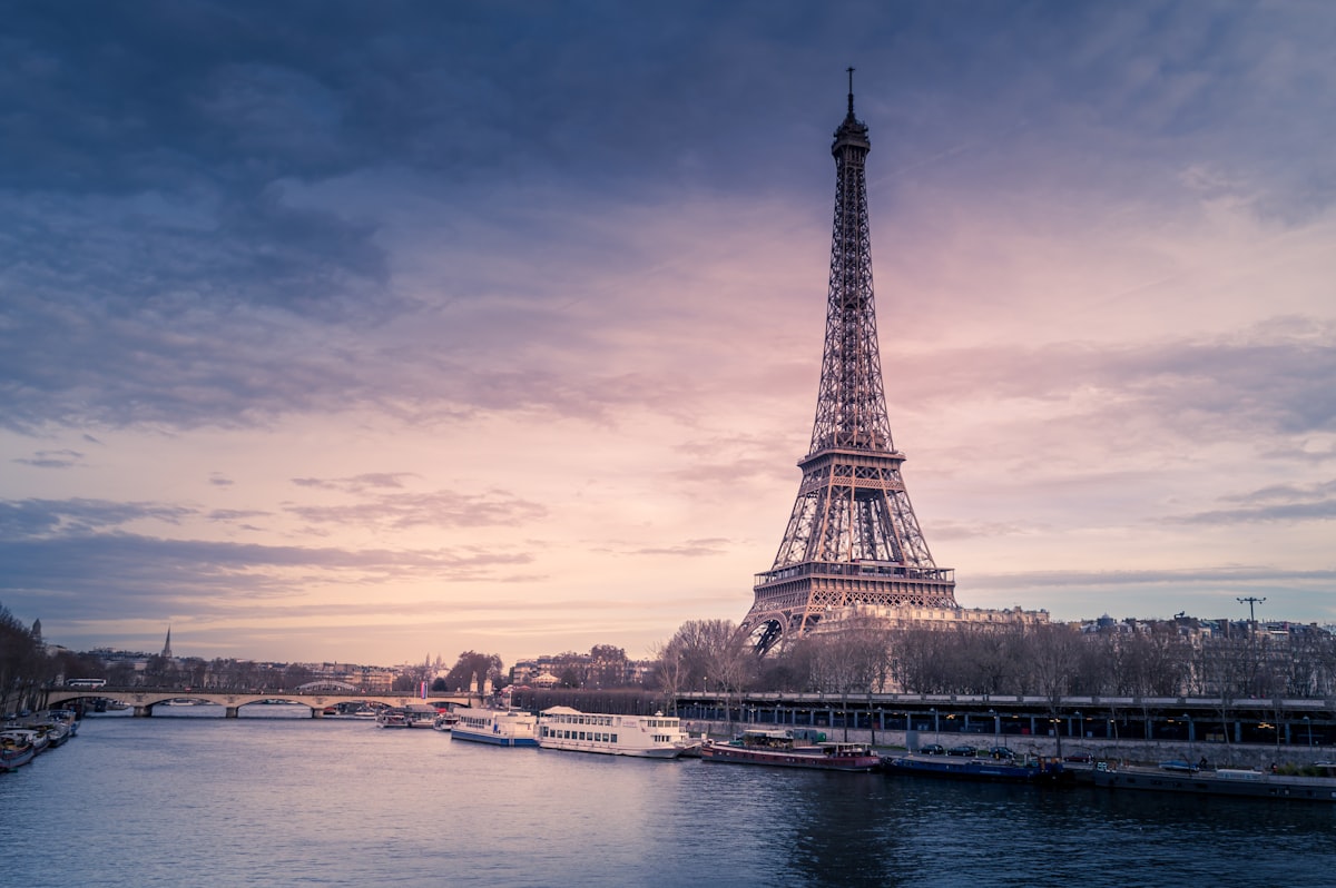 Tour Eiffel sopra i tetti di Parigi